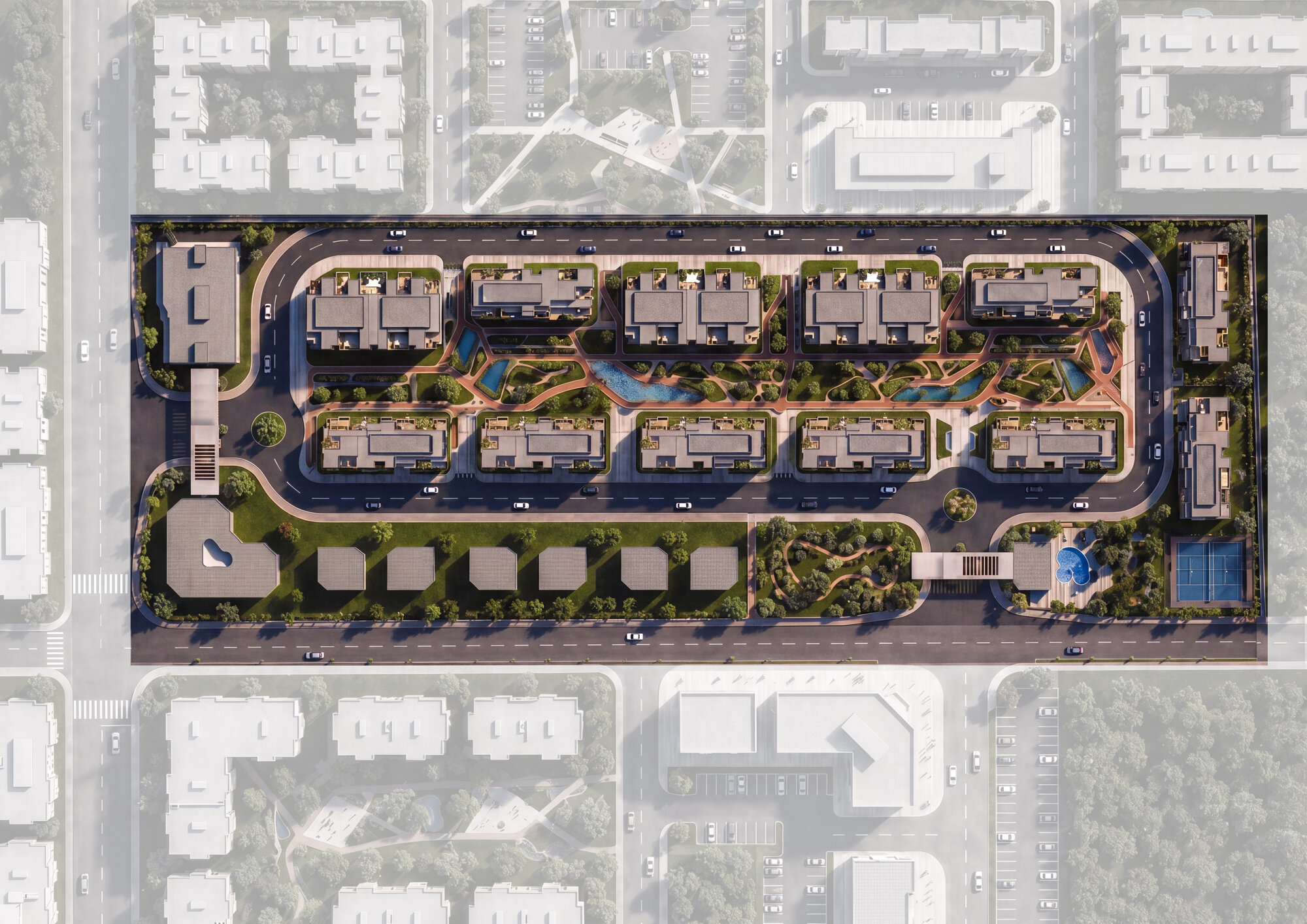 SkyView 3 low-density masterplan render