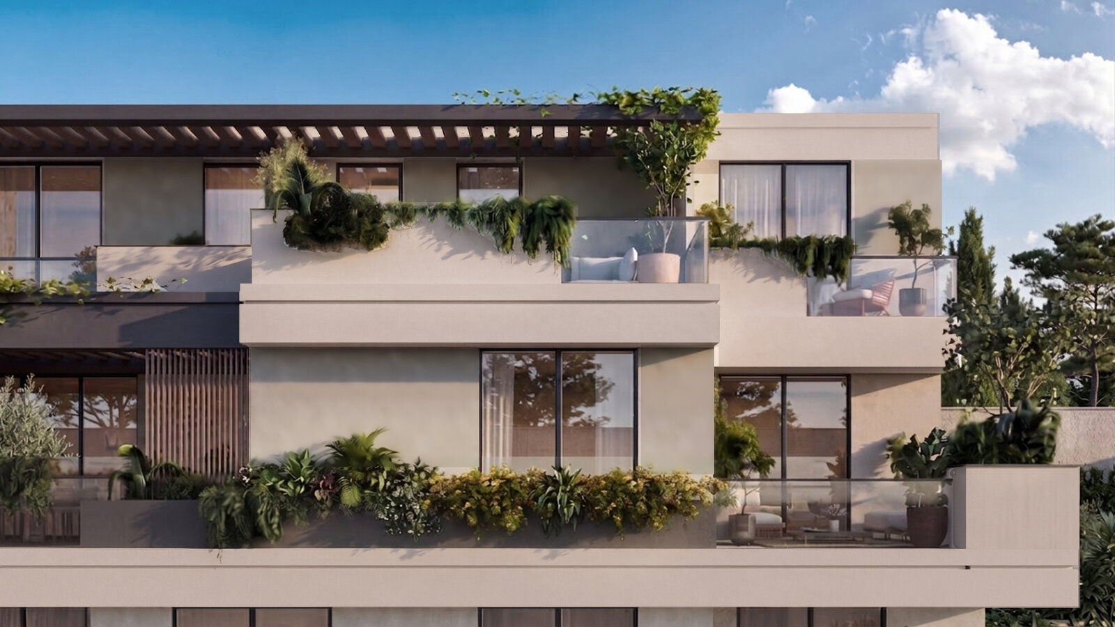 Garden apartment terrace